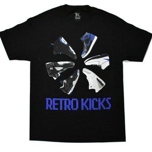 The Holy Couture Brand Mens Retro Kicks Classic Shoes Black Shirt New 2XL